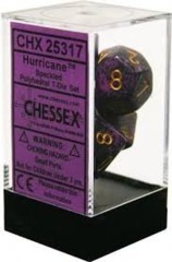 Speckled Hurricane / Purple 7 Dice Set - CHX25317